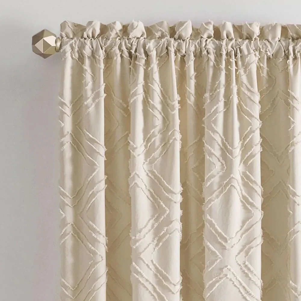 Achim Home Furnishing: Blake Window Curtain Diamond Clipped Rod Pocket Panel,